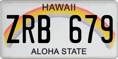 HI license plate ZRB679