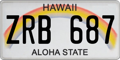 HI license plate ZRB687