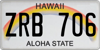 HI license plate ZRB706