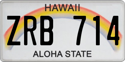 HI license plate ZRB714