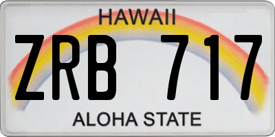 HI license plate ZRB717