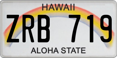 HI license plate ZRB719