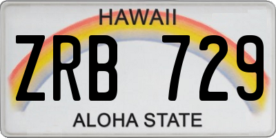 HI license plate ZRB729