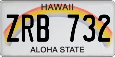 HI license plate ZRB732