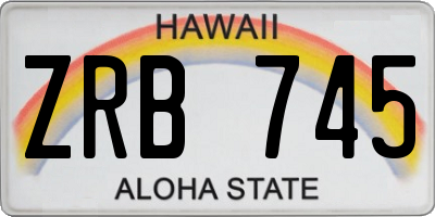 HI license plate ZRB745