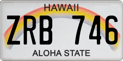 HI license plate ZRB746