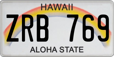 HI license plate ZRB769