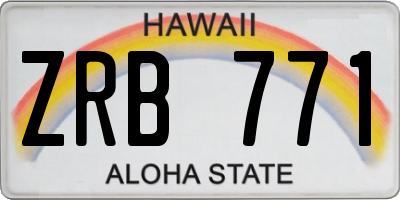 HI license plate ZRB771