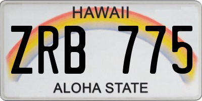 HI license plate ZRB775