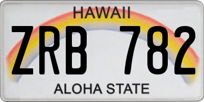 HI license plate ZRB782