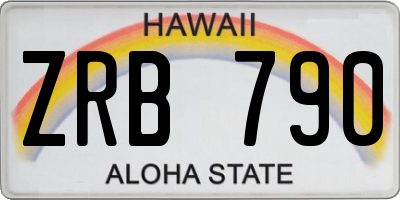 HI license plate ZRB790