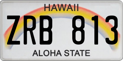 HI license plate ZRB813
