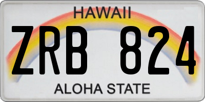 HI license plate ZRB824