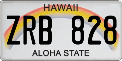 HI license plate ZRB828