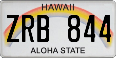 HI license plate ZRB844
