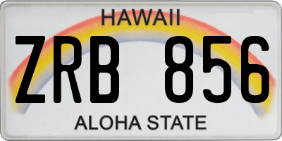 HI license plate ZRB856