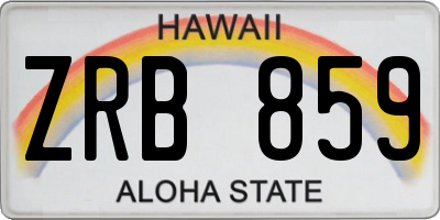 HI license plate ZRB859