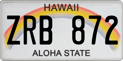 HI license plate ZRB872