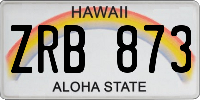 HI license plate ZRB873