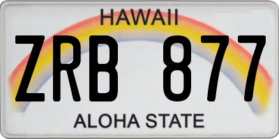 HI license plate ZRB877