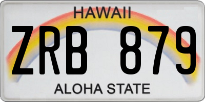 HI license plate ZRB879
