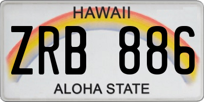 HI license plate ZRB886