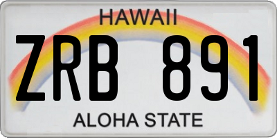 HI license plate ZRB891