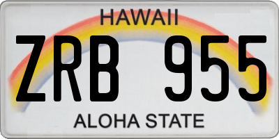 HI license plate ZRB955