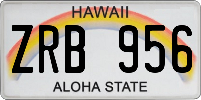 HI license plate ZRB956