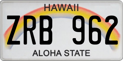 HI license plate ZRB962