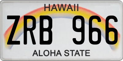 HI license plate ZRB966