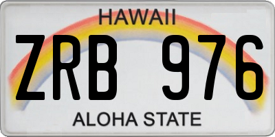HI license plate ZRB976