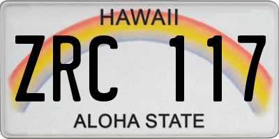 HI license plate ZRC117