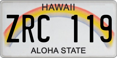 HI license plate ZRC119