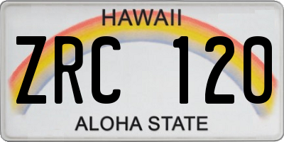 HI license plate ZRC120