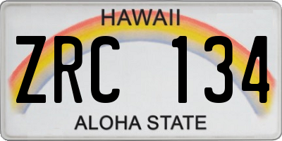 HI license plate ZRC134