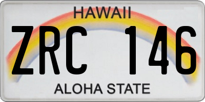 HI license plate ZRC146