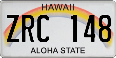 HI license plate ZRC148