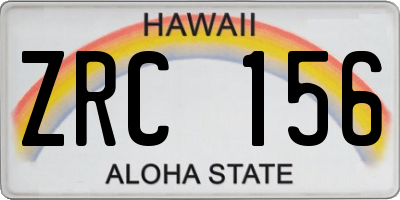 HI license plate ZRC156