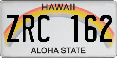HI license plate ZRC162
