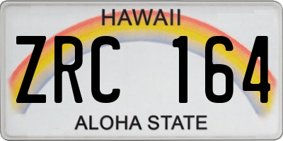 HI license plate ZRC164