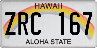HI license plate ZRC167