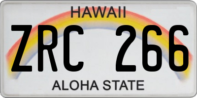 HI license plate ZRC266