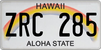 HI license plate ZRC285