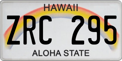 HI license plate ZRC295