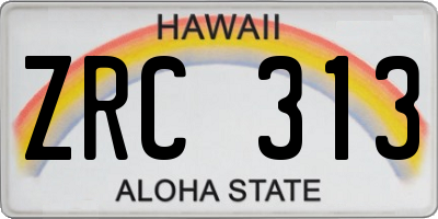 HI license plate ZRC313