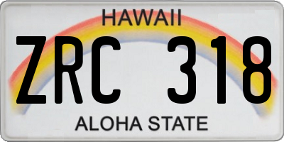 HI license plate ZRC318