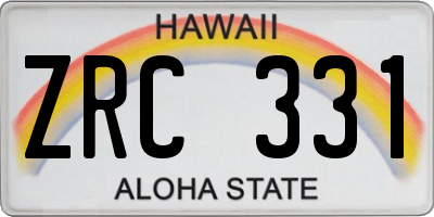 HI license plate ZRC331