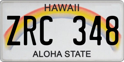 HI license plate ZRC348