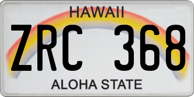 HI license plate ZRC368